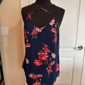 Papermoon Navy Floral Crisscross Camisole